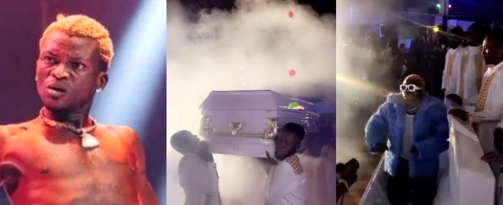 He’s Renewing His Ritual” – Reactions As Portable Arrives Event In A Coffin
