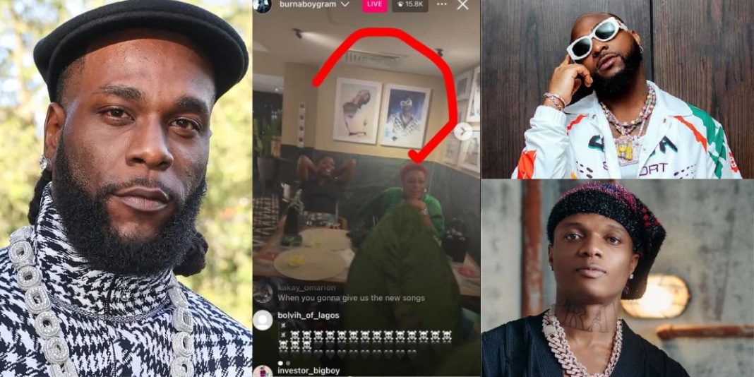 He sees them as legends” – Burna Boy acknowledges Wizkid and Davido as he flaunts their frames in his house ENTERTAINMENTCELEBRITYLIFESTYLE