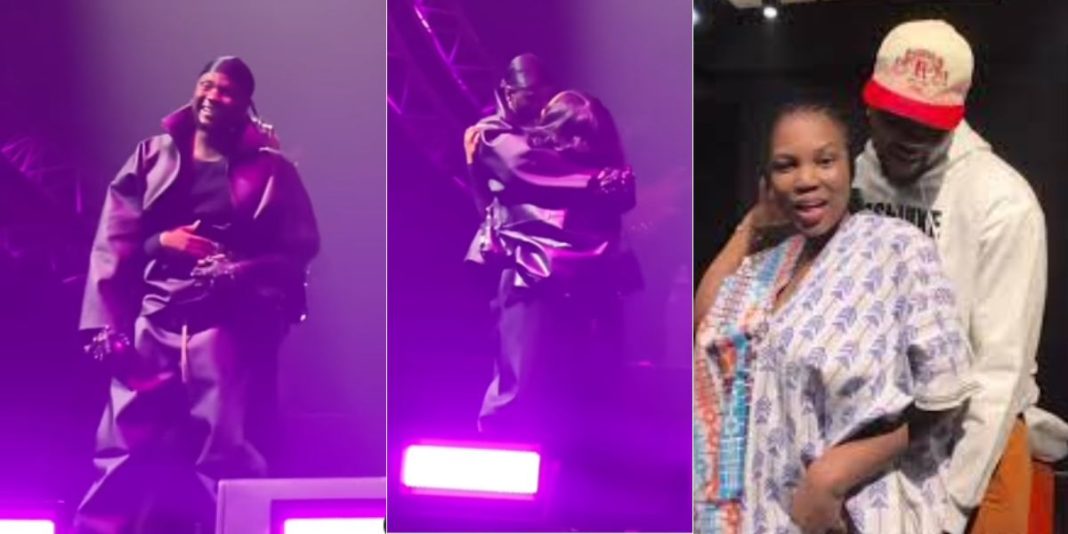 She’s just peace of mind” – Adorable moment Kizz Daniel wife joins him on stage while performing hit song ‘Showa’ at OVO arena (Video)