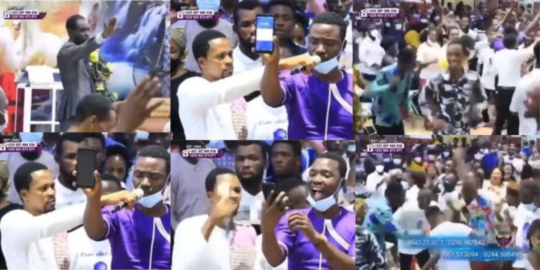 Moment pastor commands money straight from heaven to enter one of his church members bank account, video trends