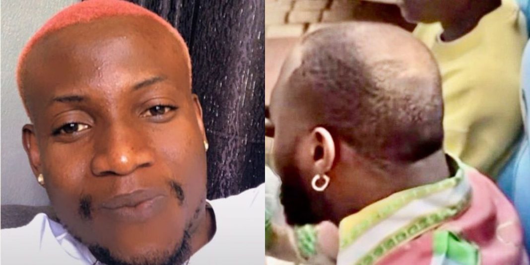 This is disrespectful” – Abuja barber mocks Davido as he shares a photo revealing the singer’s head structure