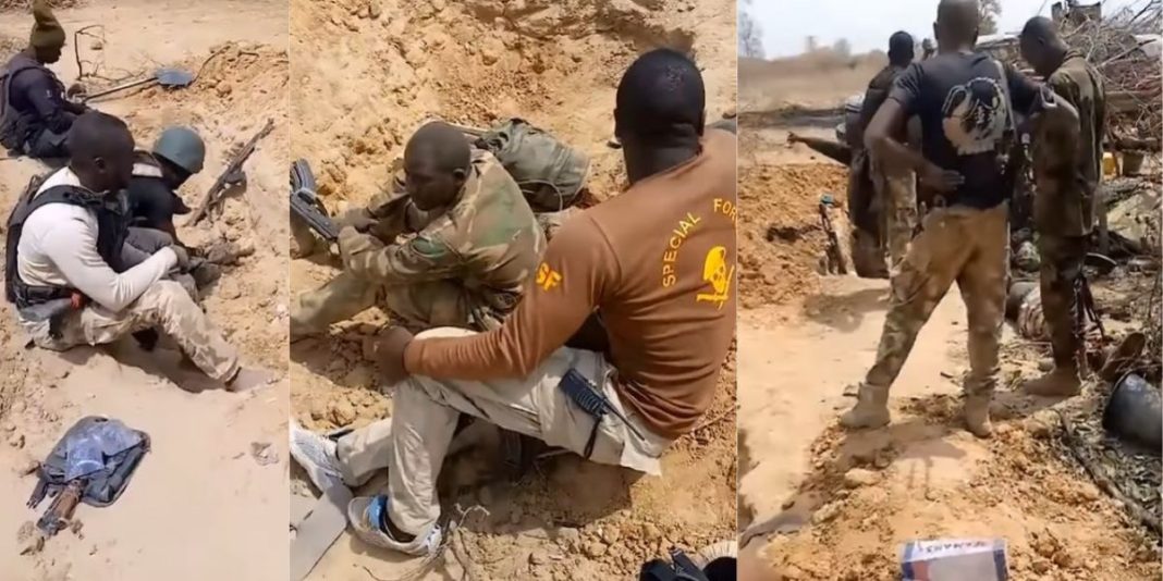 “This is heartbreaking” – Nigerian soldiers spotted crying after their colleague was murdered during an attack