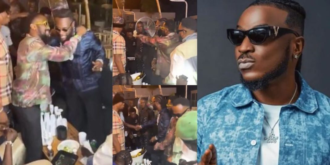 “See as him humble” – New video of D’banj introducing Peruzzi to Burna Boy stirs reactions online (Watch)