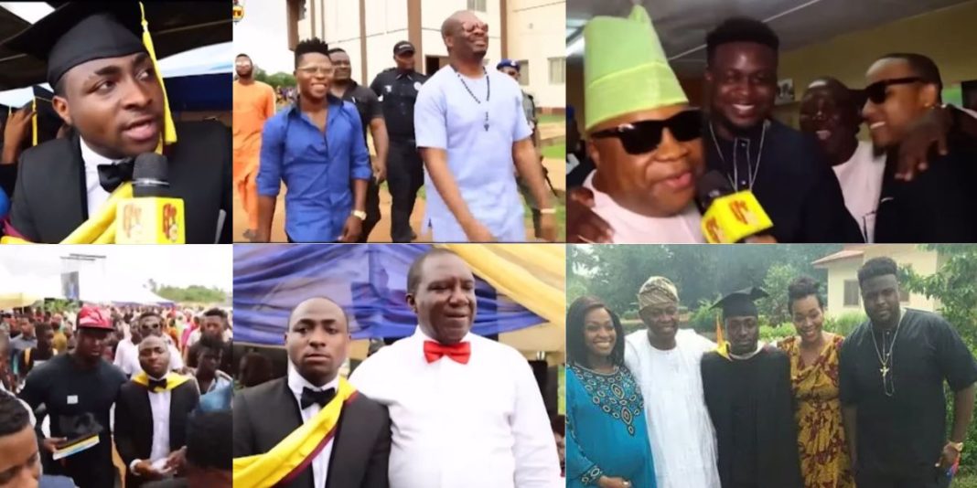 Your fave graduate??” – Moment celebrities troop in as Davido graduates from Babcock University resurfaces online